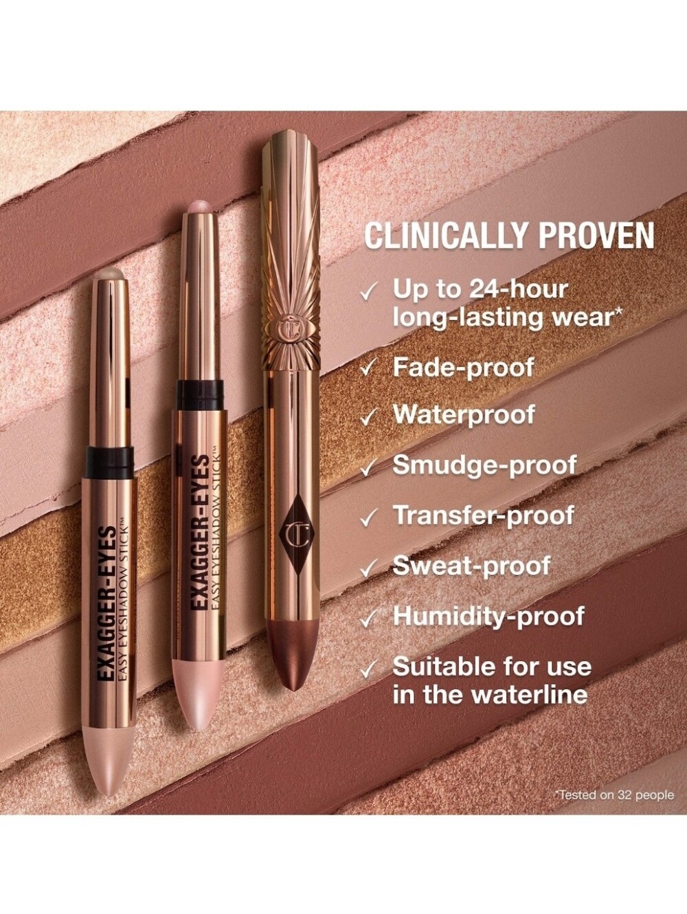 Charlotte Tilbury Exagger-Eyes Waterproof Eyeshadow Stick BNIB - Picture 5 of 14
